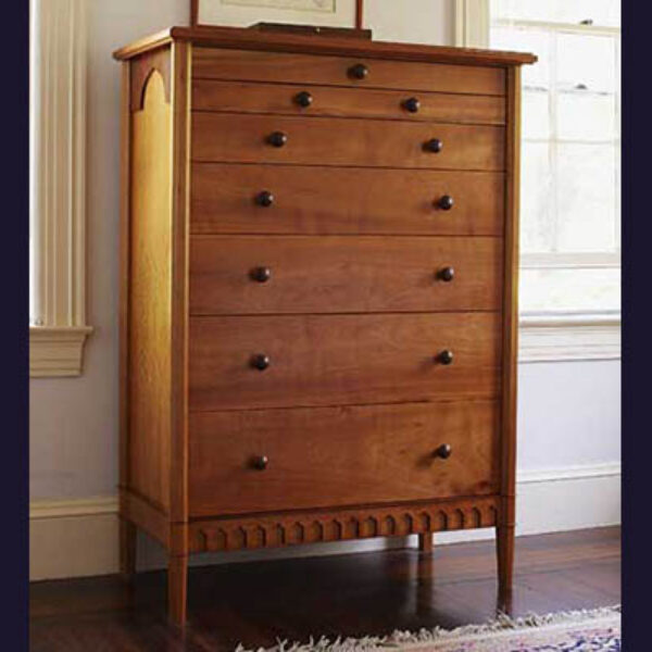 Bedroom set dresser: cherry with bubinga accents and handles 38″ W x 58″ H x 20″ D